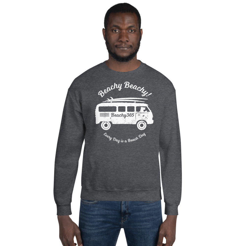 Beachy Beachy Vintage Surfbus Dog Men/Unisex Sweatshirt