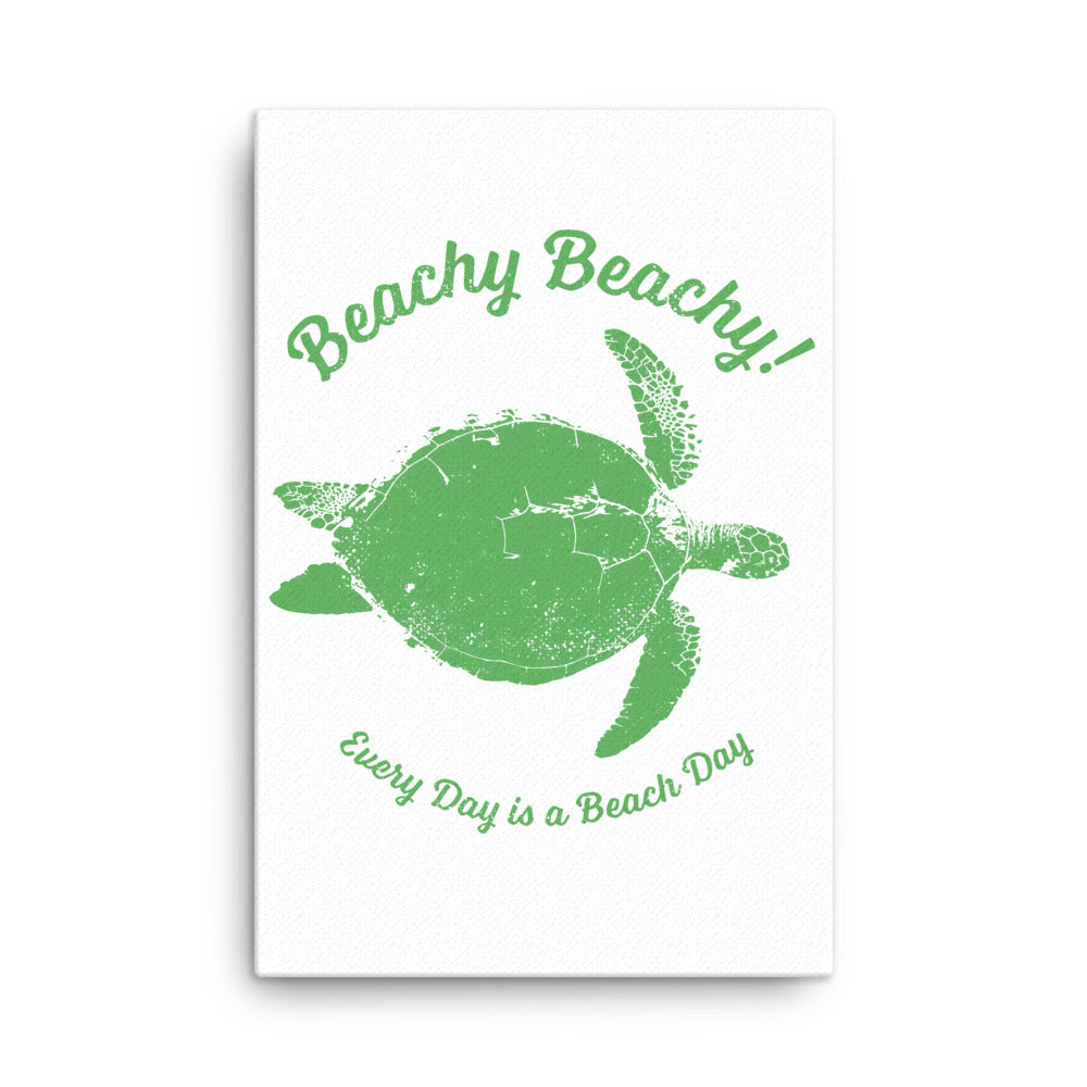 Beachy Beachy Vintage Sea Turtle Canvas Wall Art