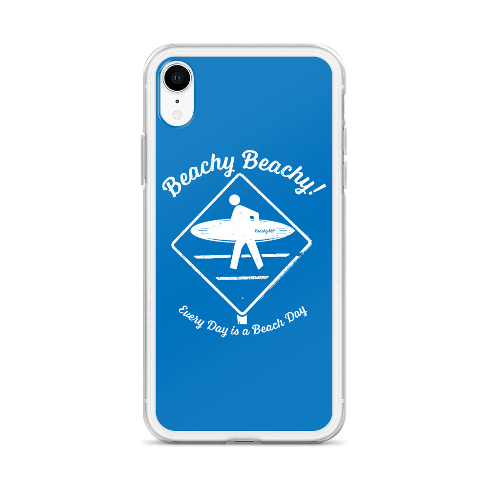 Beachy Beachy Vintage Surfer Crossing iPhone Case