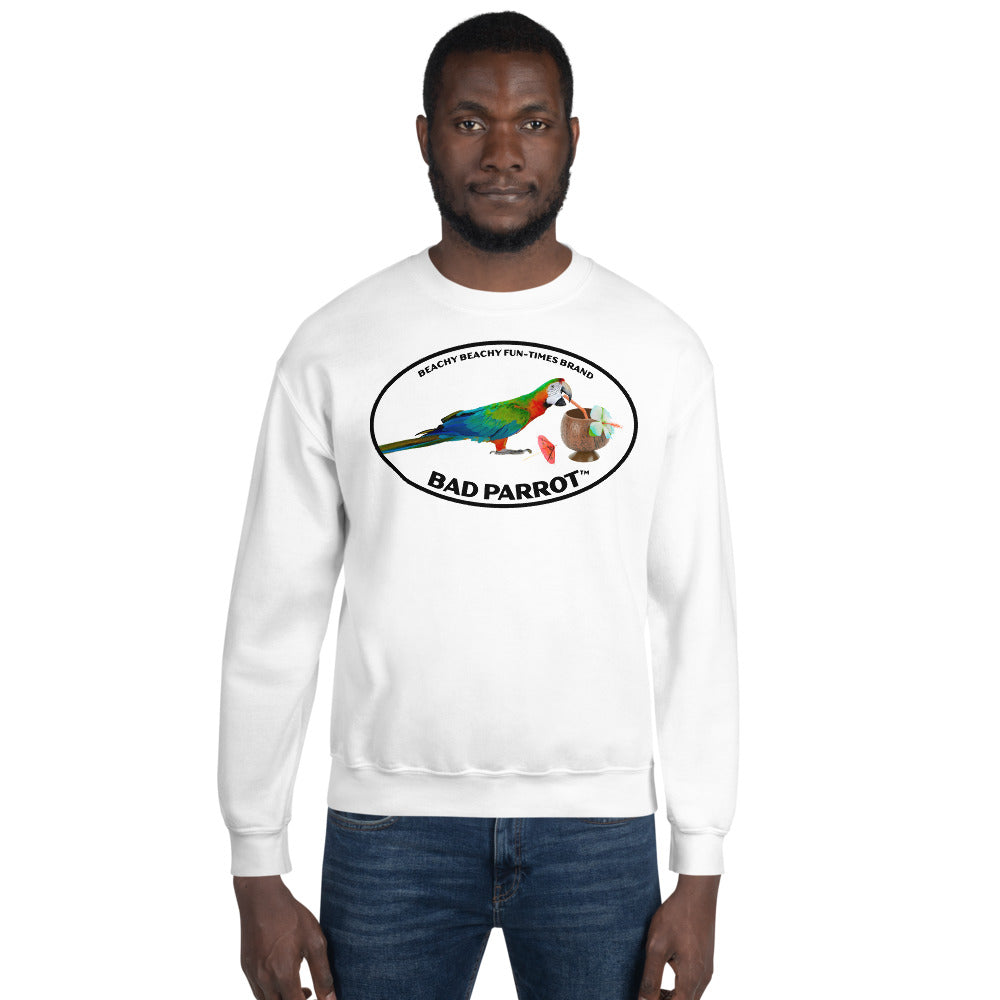 Bad Parrot with Coconut Boat Drink Men/Unisex Sweatshirt