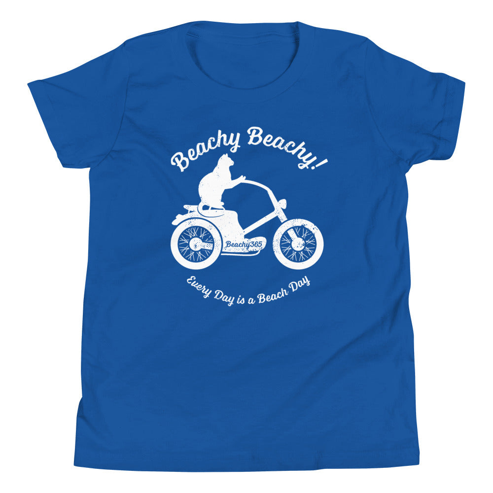 Beachy Beachy Vintage Scooter-Cat Kids Tee