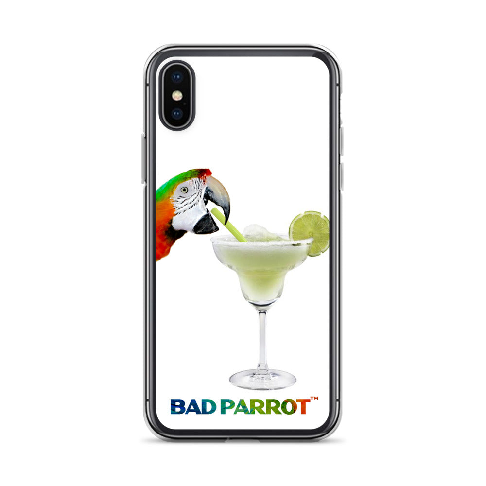 Bad Parrot Face with Margarita Extreme-Close-Up iPhone Case
