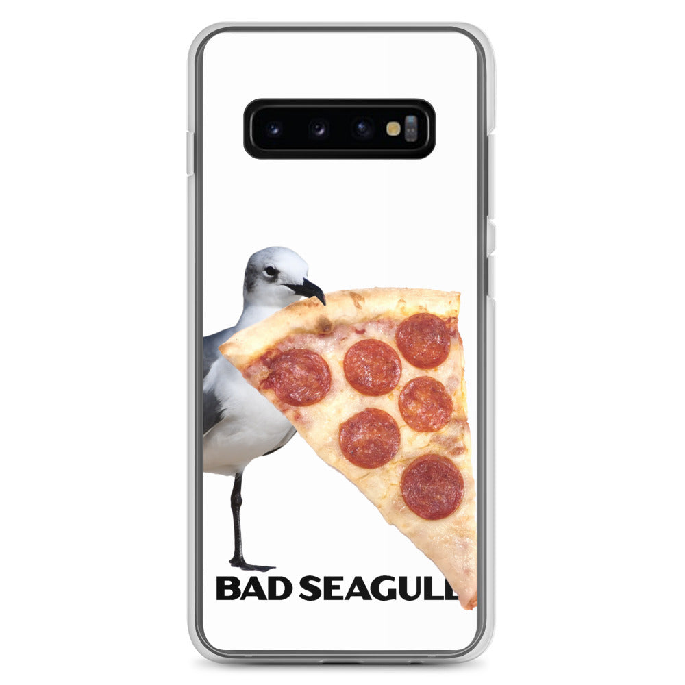 Bad Seagull with Pizza Extreme-Close-Up Samsung Phone Case