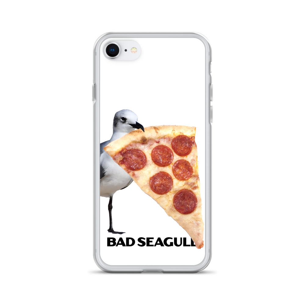 Bad Seagull with Pizza Extreme-Close-Up iPhone Case