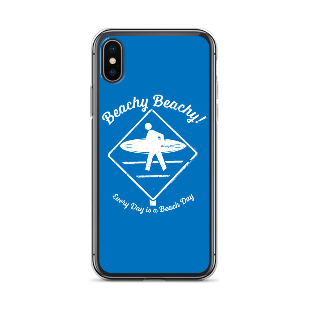 Beachy Beachy Vintage Surfer Crossing iPhone Case