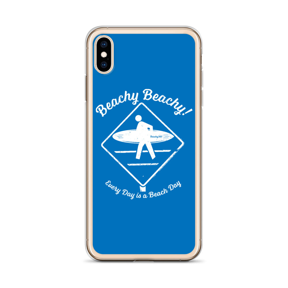 Beachy Beachy Vintage Surfer Crossing iPhone Case