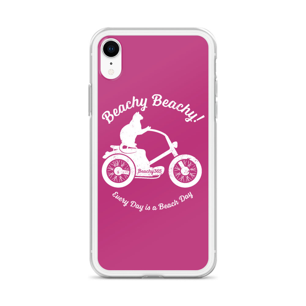 Beachy Beachy Vintage Scooter-Cat iPhone Case