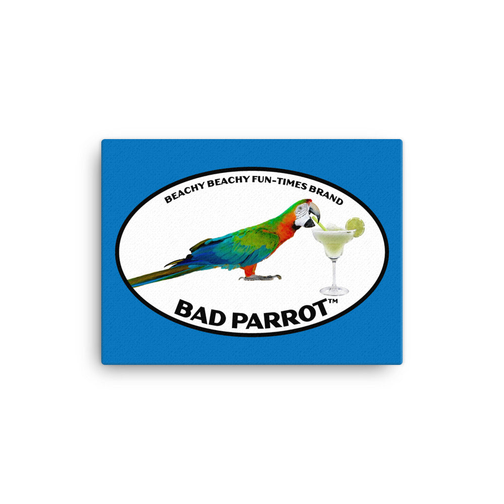Bad Parrot with Margarita Canvas Wall Art
