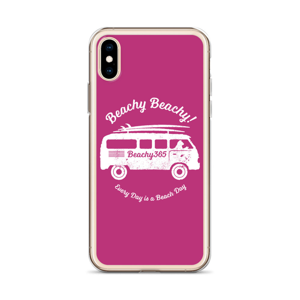 Beachy Beachy Vintage Surfbus Cat iPhone Case