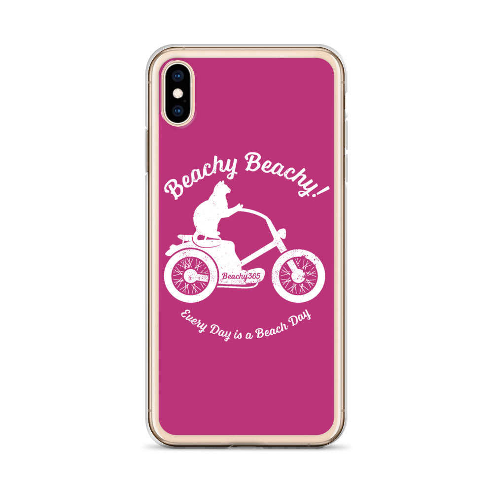 Beachy Beachy Vintage Scooter-Cat iPhone Case
