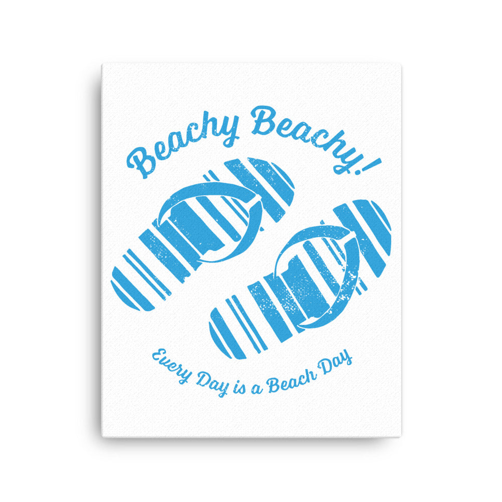 Beachy Beachy Vintage Flip Flops Canvas Wall Art