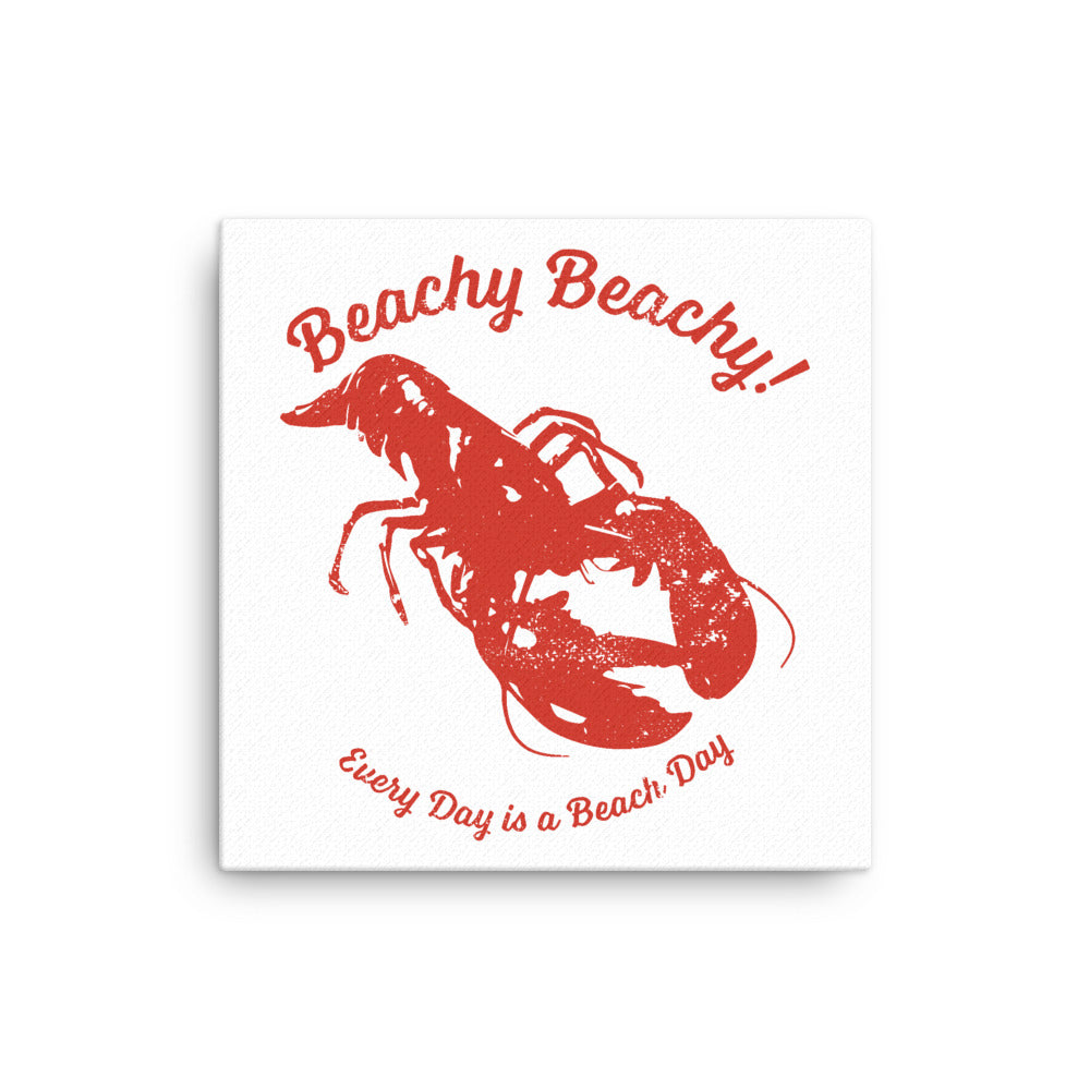 Beachy Beachy Vintage Lobster Canvas Wall Art