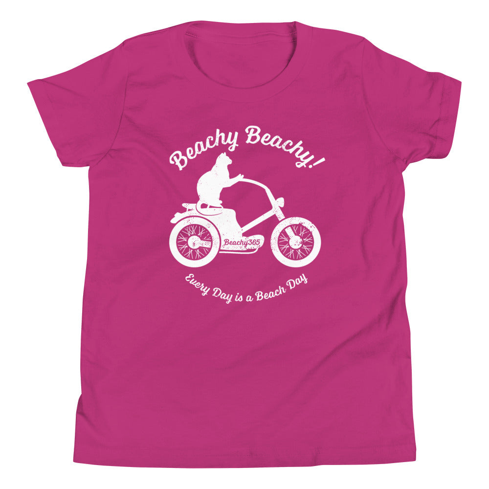 Beachy Beachy Vintage Scooter-Cat Kids Tee
