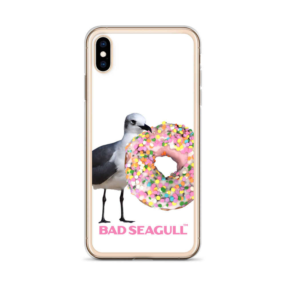 Bad Seagull with Doughnut Extreme-Close-Up iPhone Case