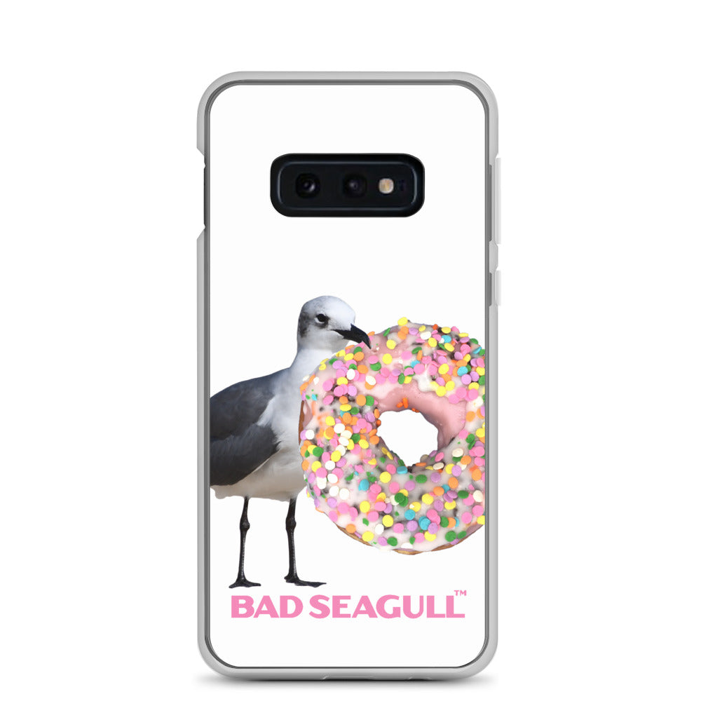 Bad Seagull with Doughnut Extreme-Close-Up Samsung Phone Case