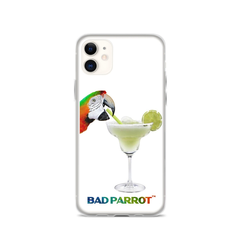Bad Parrot Face with Margarita Extreme-Close-Up iPhone Case