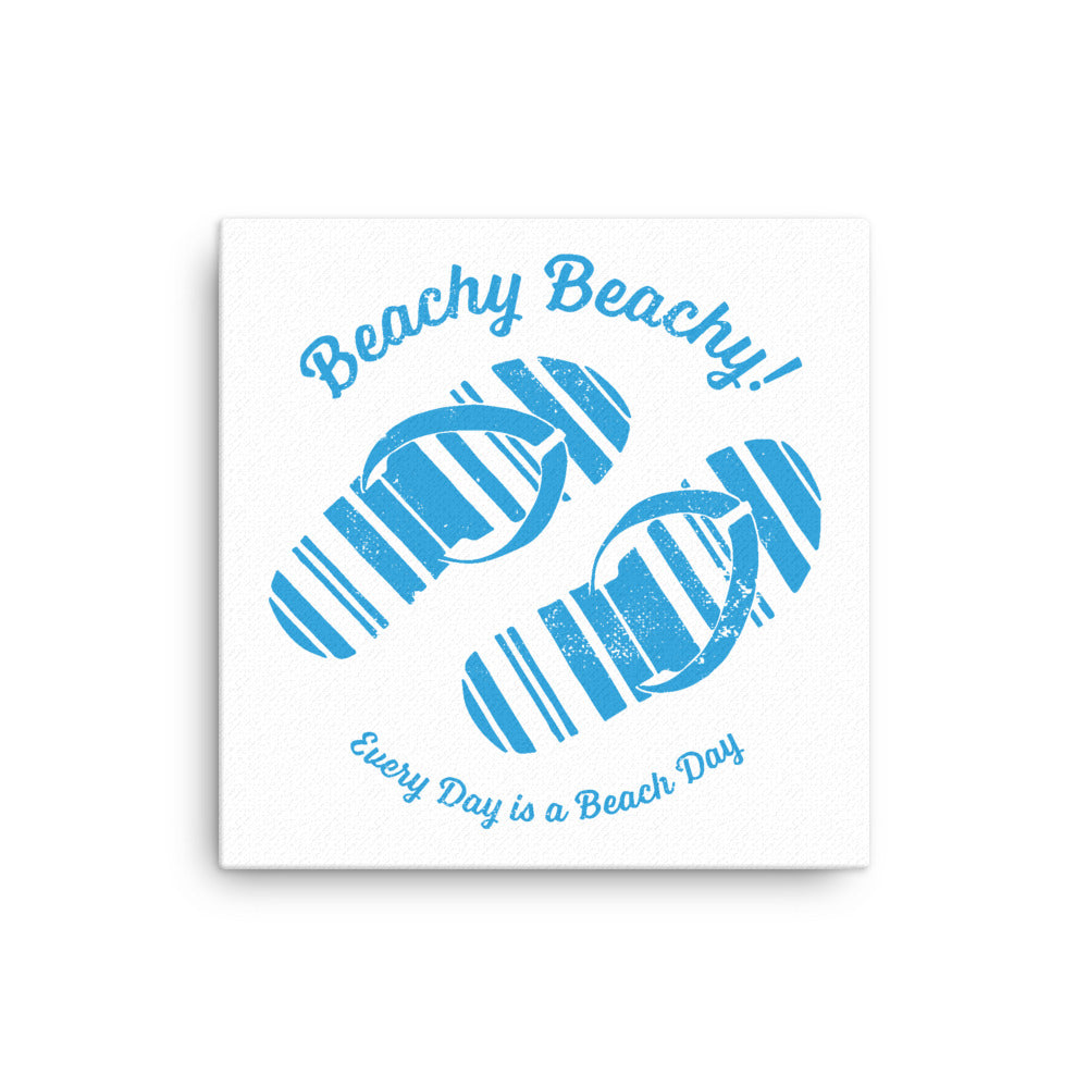 Beachy Beachy Vintage Flip Flops Canvas Wall Art