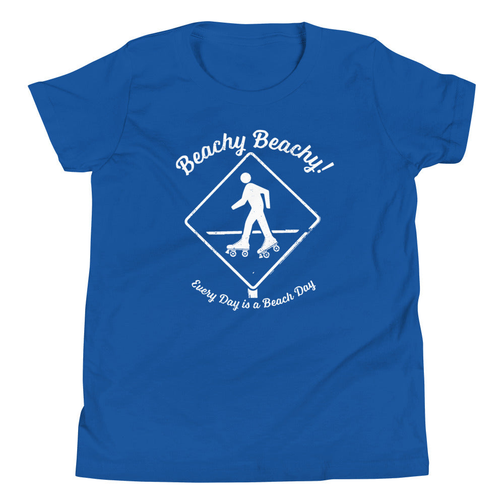 Beachy Beachy Vintage Rollerskater Crossing Kids Tee