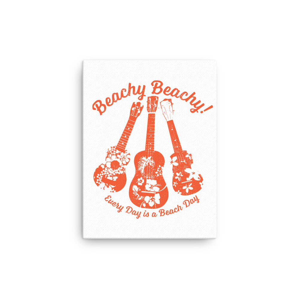 Beachy Beachy Vintage Ukuleles Canvas Wall Art