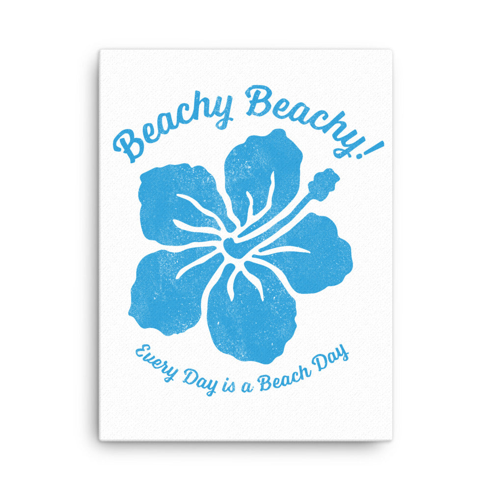 Beachy Beachy Vintage Tropical Flower Canvas Wall Art