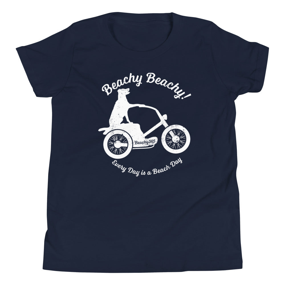 Beachy Beachy Vintage Scooter-Dog Kids Tee
