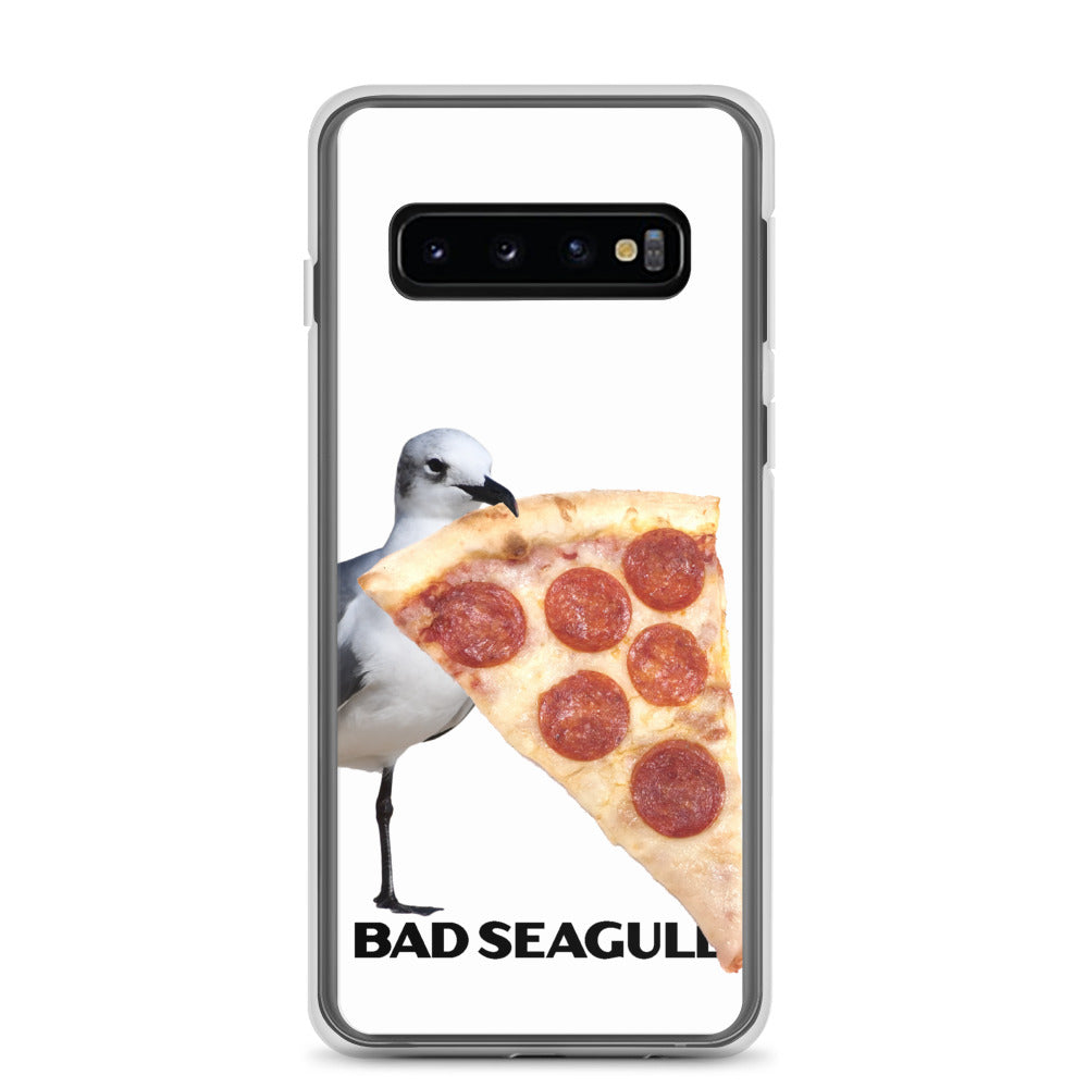 Bad Seagull with Pizza Extreme-Close-Up Samsung Phone Case