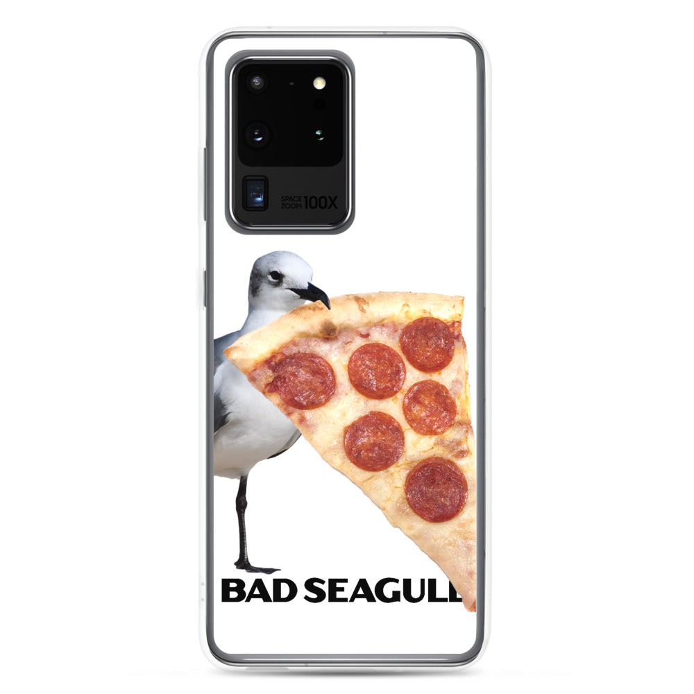 Bad Seagull with Pizza Extreme-Close-Up Samsung Phone Case