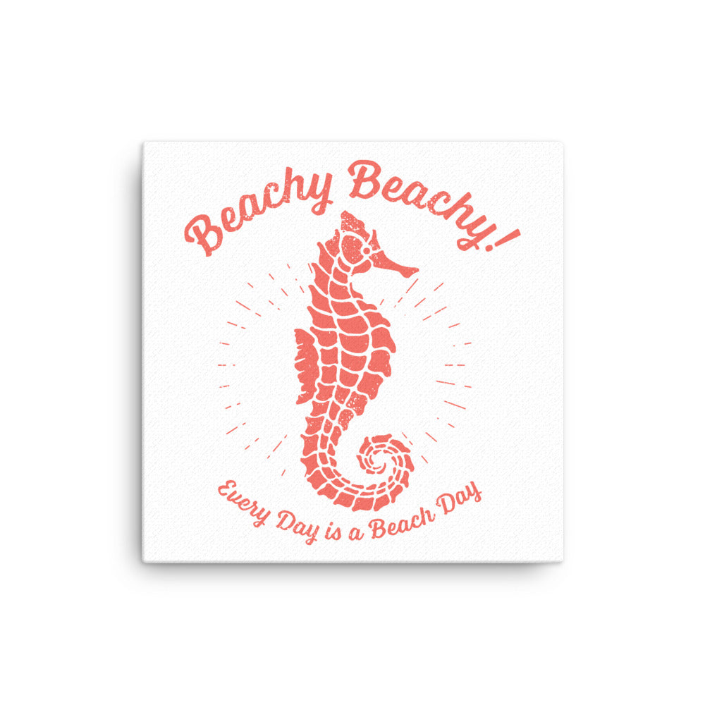 Beachy Beachy Vintage Seahorse Canvas Wall Art