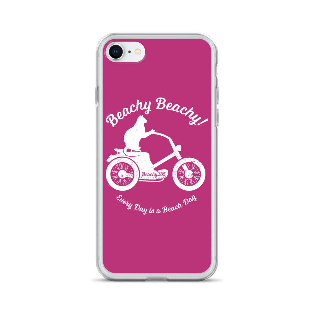 Beachy Beachy Vintage Scooter-Cat iPhone Case