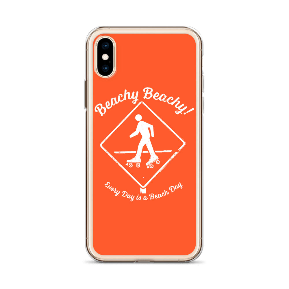 Beachy Beachy Vintage Rollerskater Crossing iPhone Case