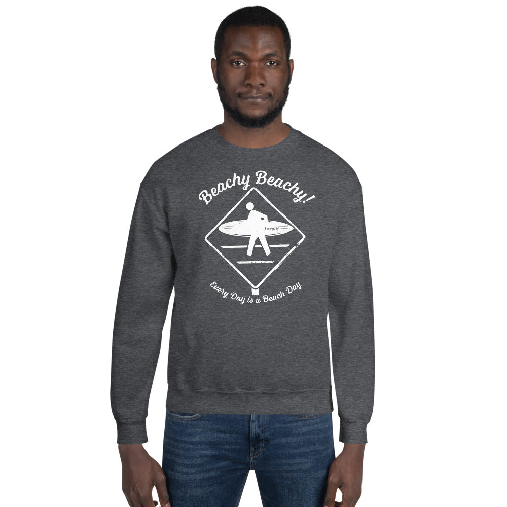 Beachy Beachy Vintage Surfer Crossing Men/Unisex Sweatshirt