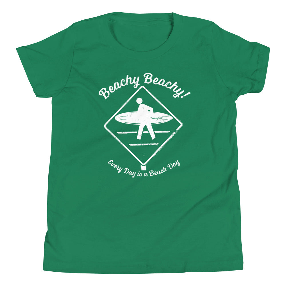 Beachy Beachy Vintage Surfer Crossing Kids Tee