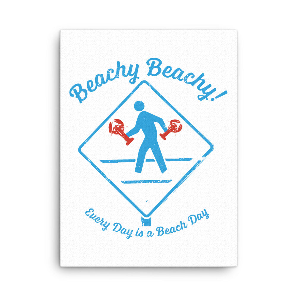 Beachy Beachy Vintage Lobsterman Crossing Canvas Wall Art