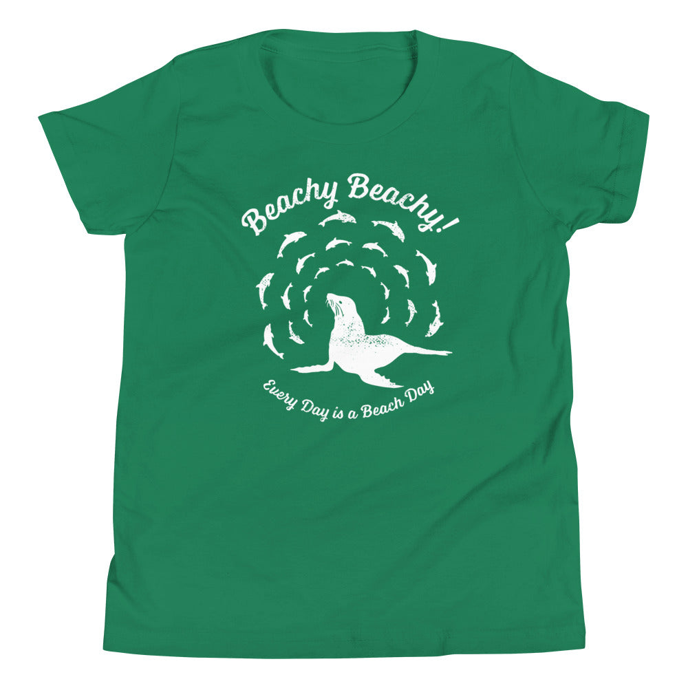 Beachy Beachy Vintage Sea Lion and Dolphins Kids Tee