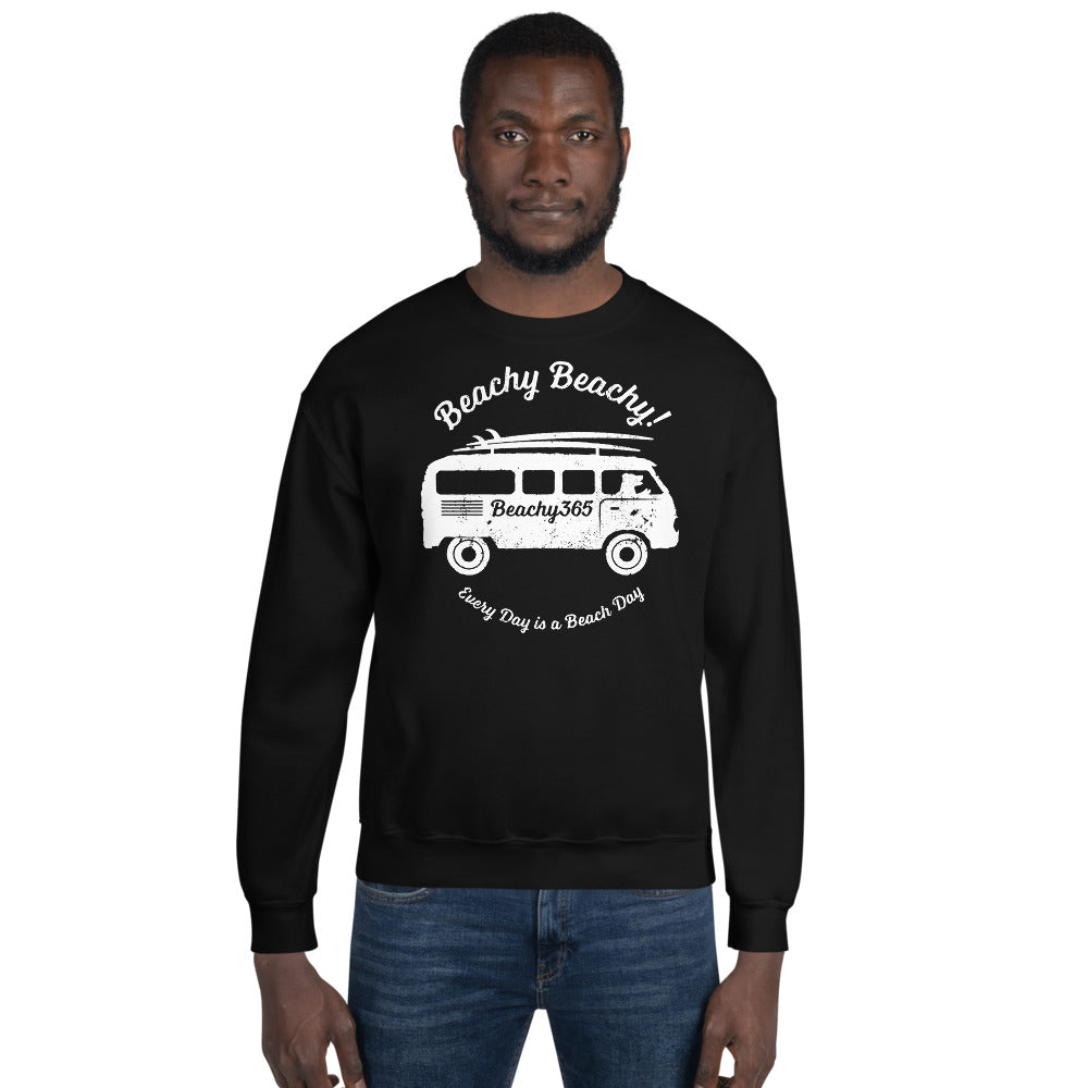 Beachy Beachy Vintage Surfbus Dog Men/Unisex Sweatshirt