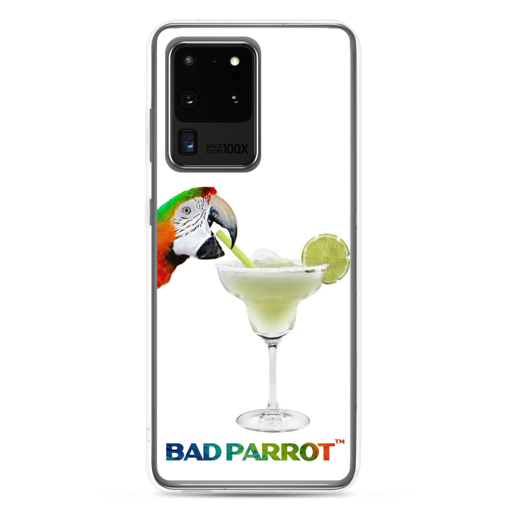 Bad Parrot Face with Margarita Extreme-Close-Up Samsung Phone Case