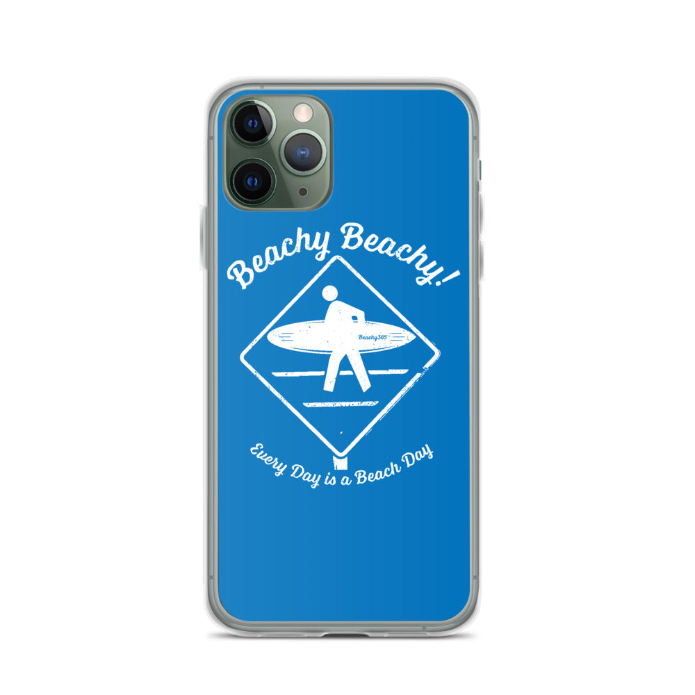 Beachy Beachy Vintage Surfer Crossing iPhone Case