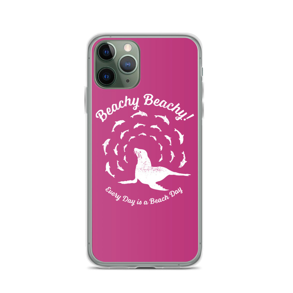 Beachy Beachy Vintage Seal and Dolphins iPhone Case