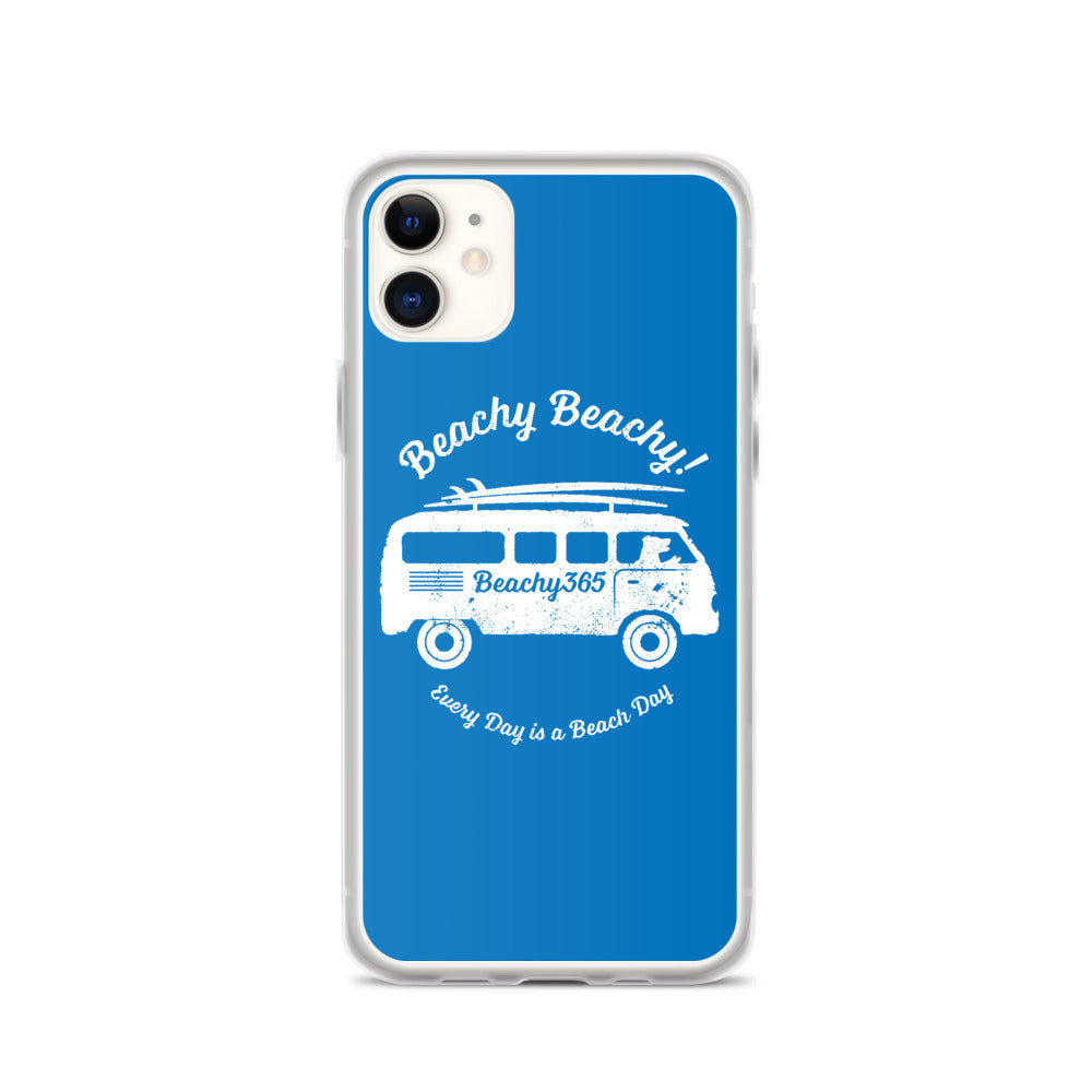Beachy Beachy Vintage Surfbus Dog iPhone Case
