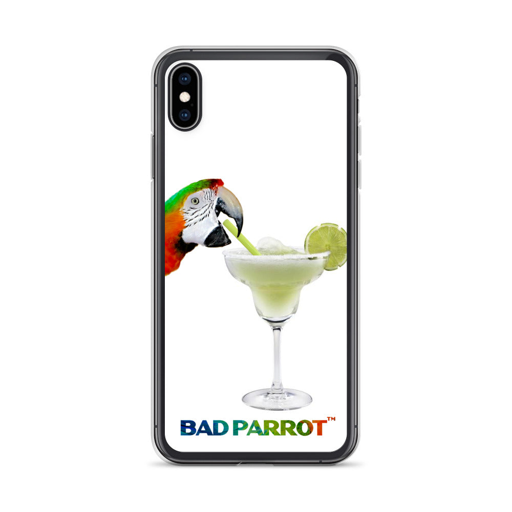 Bad Parrot Face with Margarita Extreme-Close-Up iPhone Case