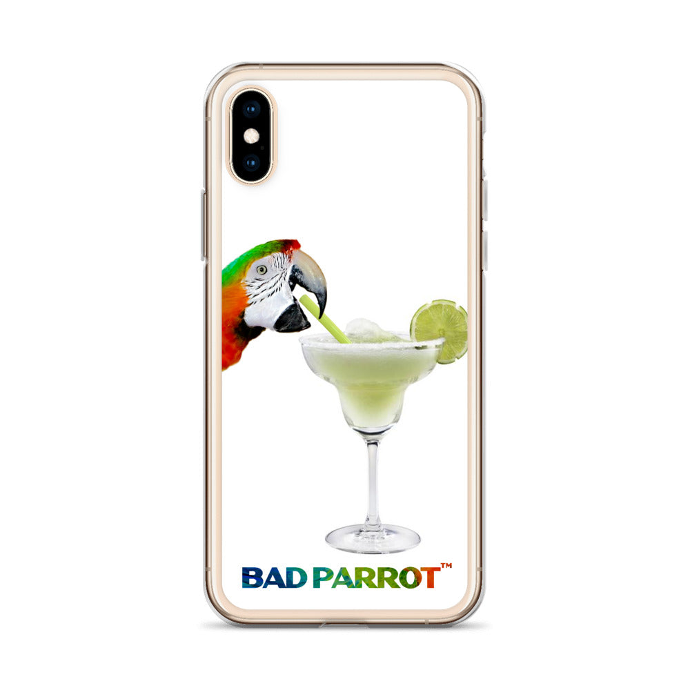 Bad Parrot Face with Margarita Extreme-Close-Up iPhone Case