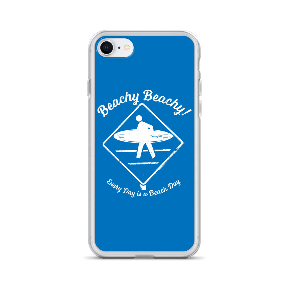 Beachy Beachy Vintage Surfer Crossing iPhone Case