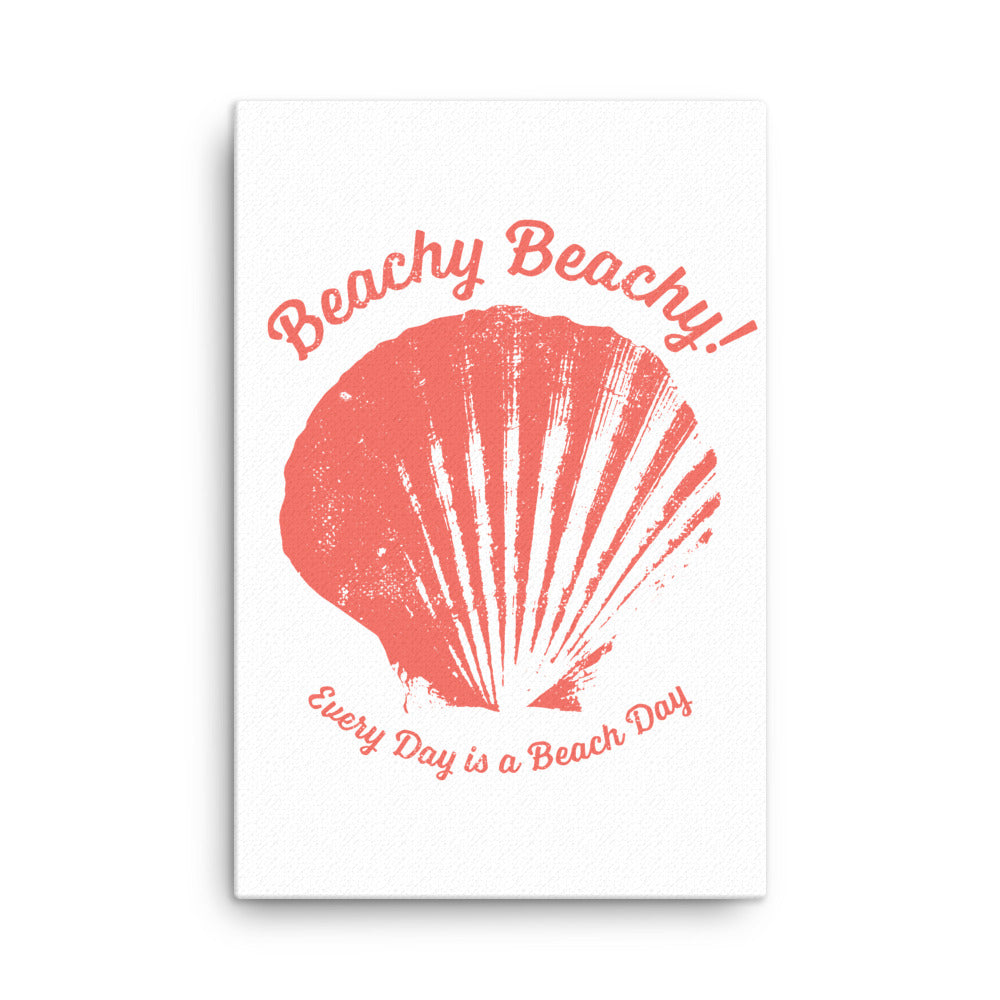 Beachy Beachy Vintage Scallop Shell Canvas Wall Art