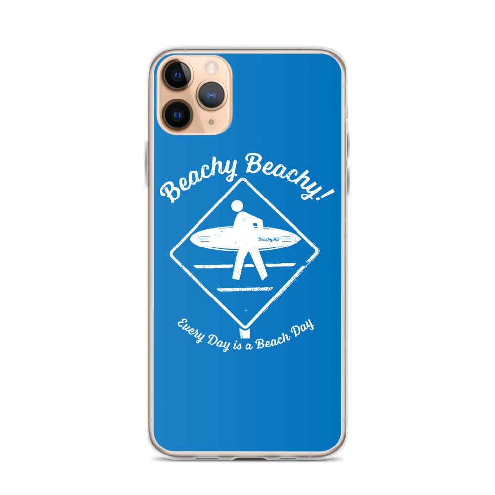 Beachy Beachy Vintage Surfer Crossing iPhone Case