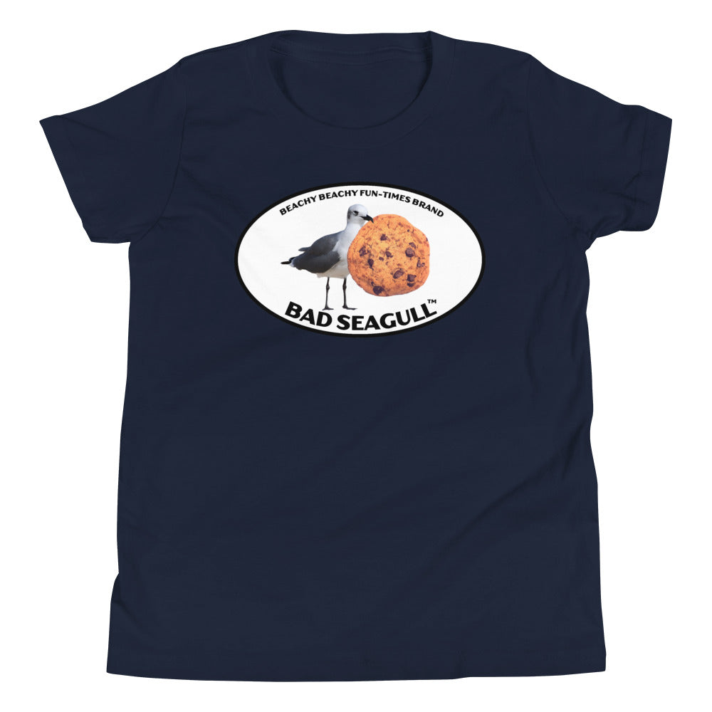 Bad Seagull with Chocolate Chip Cookie Kids Tee