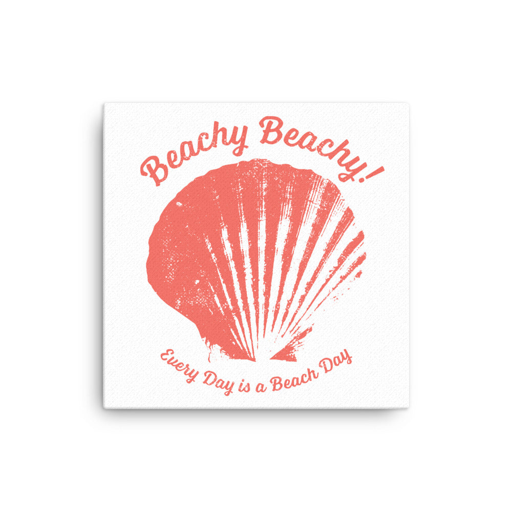 Beachy Beachy Vintage Scallop Shell Canvas Wall Art