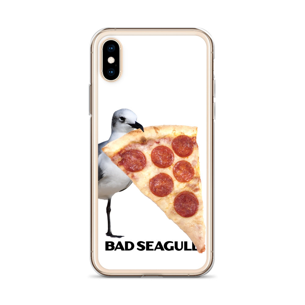 Bad Seagull with Pizza Extreme-Close-Up iPhone Case