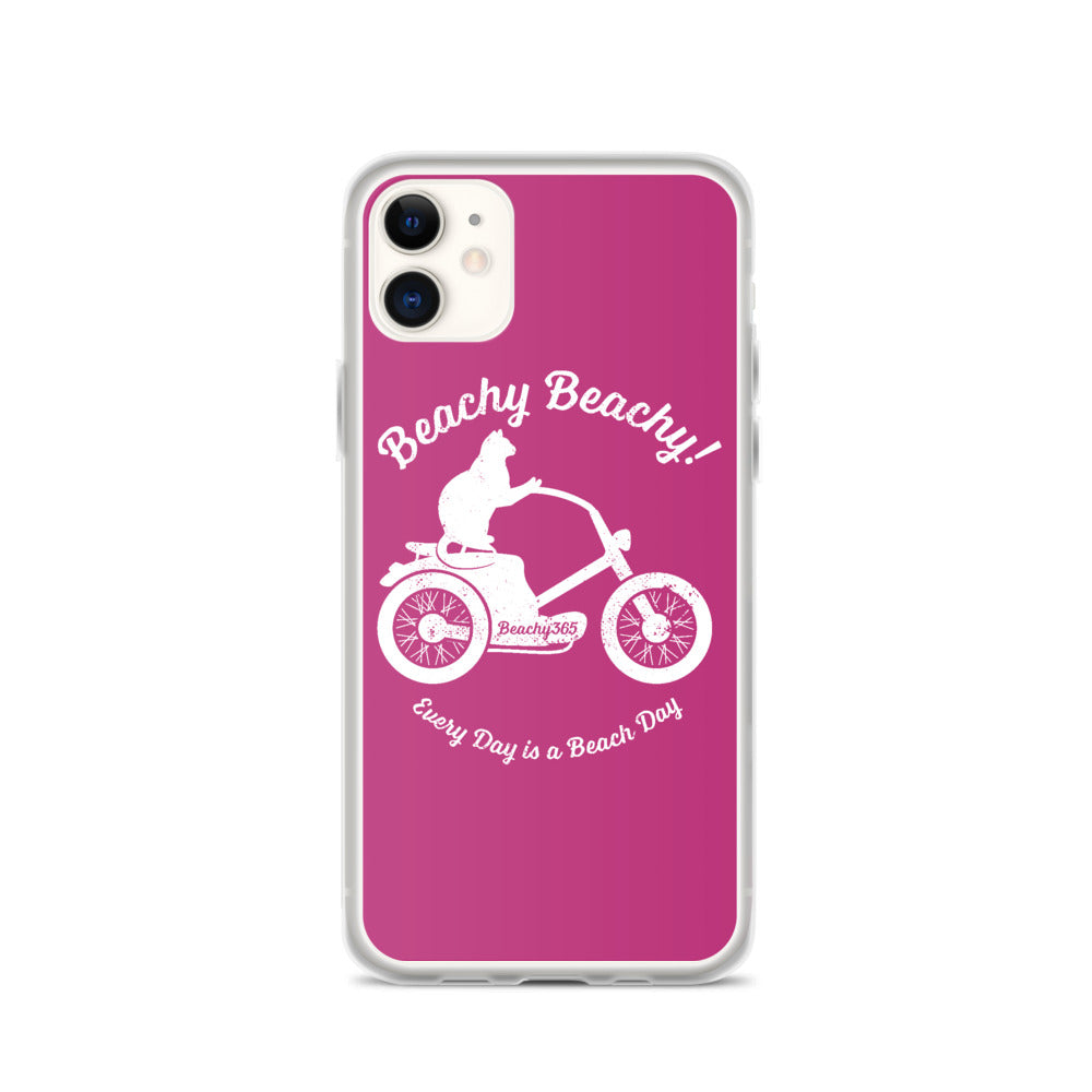 Beachy Beachy Vintage Scooter-Cat iPhone Case