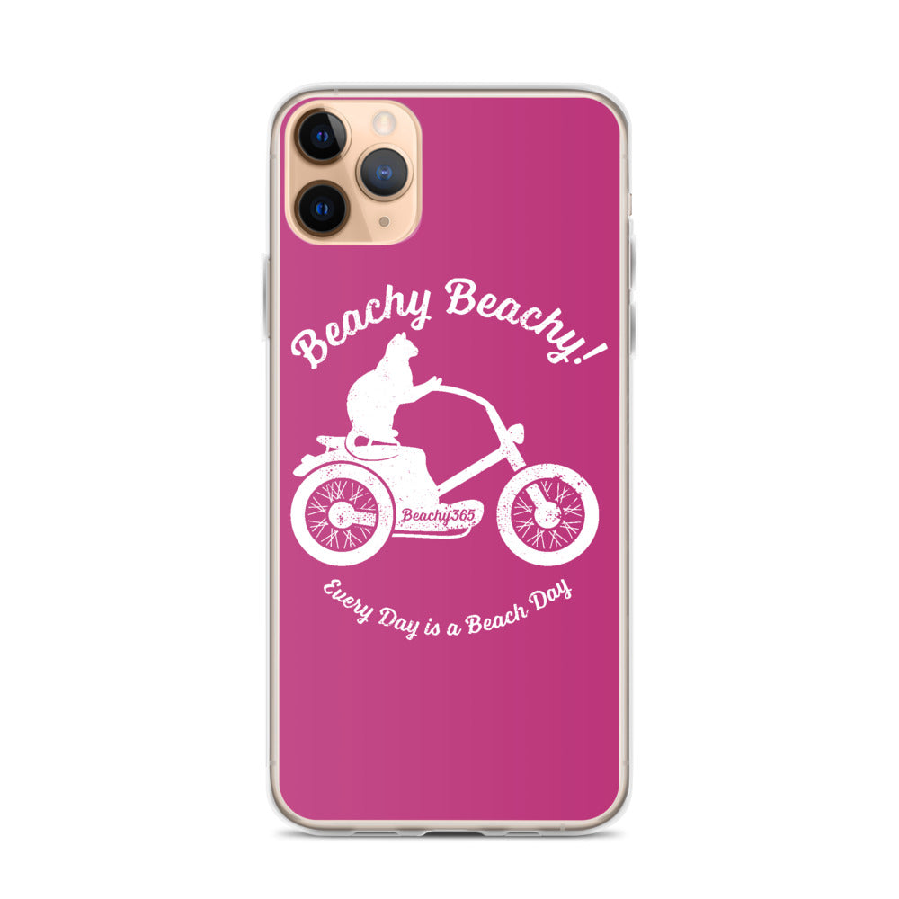 Beachy Beachy Vintage Scooter-Cat iPhone Case