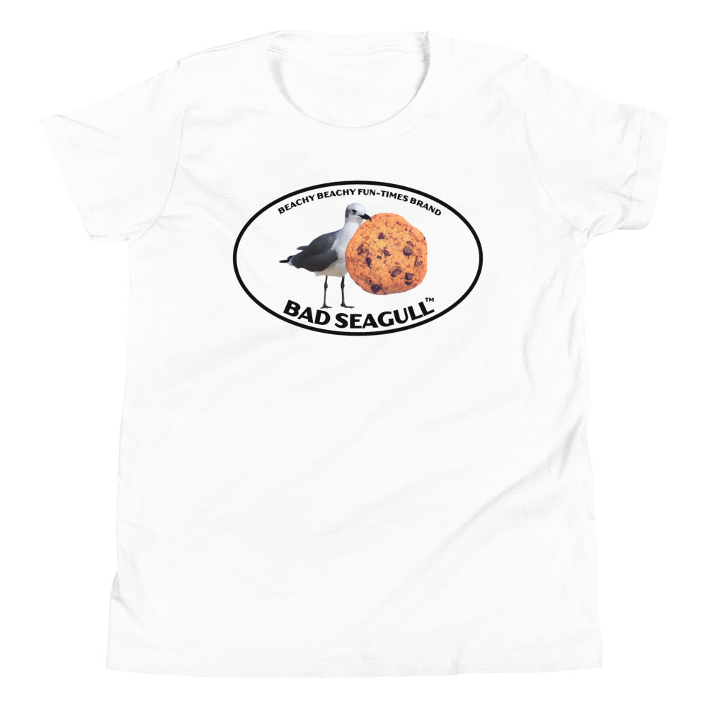 Bad Seagull with Chocolate Chip Cookie Kids Tee